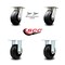 Service Caster 5 Inch Kingpinless Rubber on Steel Wheel Caster Swivel Locks 2 Rigid SCC, 2PK SCC-KP30S520-RSR-BSL-2-R-2 - alternate 4